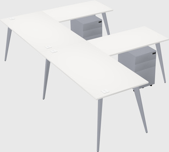 Modern l-shaped office desk