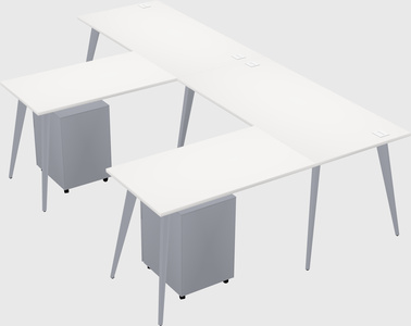Modern l-shaped office desk