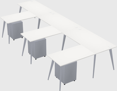 Modern l-shaped office desk