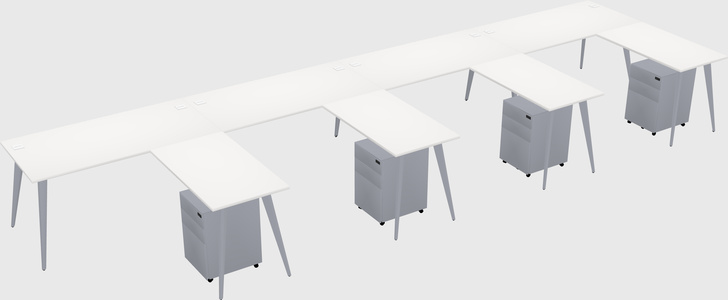 Modern L-shaped Office Desk