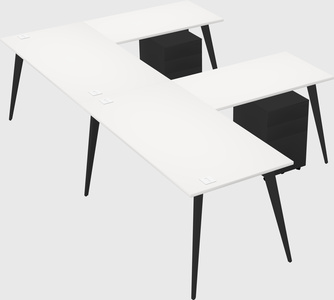 Modern l-shaped office desk