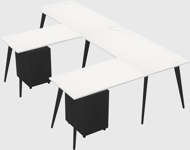 Modern l-shaped office desk