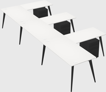 Modern l-shaped office desk