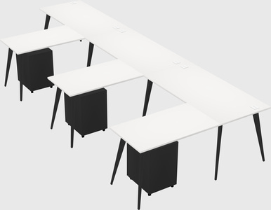 Modern l-shaped office desk