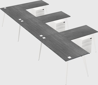 Modern l-shaped office desk