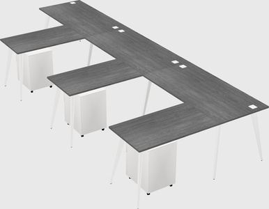 Modern l-shaped office desk
