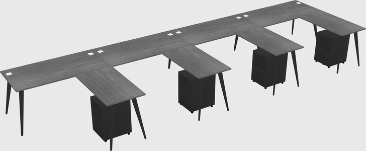 Modern L-shaped Office Desk