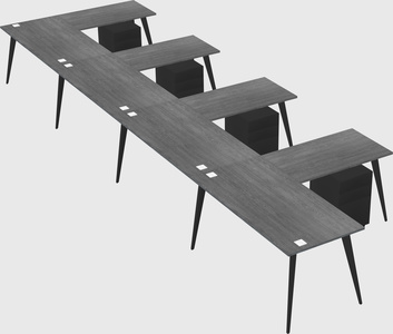 Modern l-shaped office desk