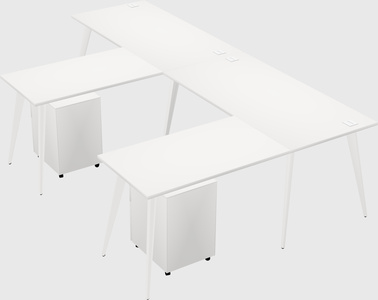 Modern l-shaped office desk