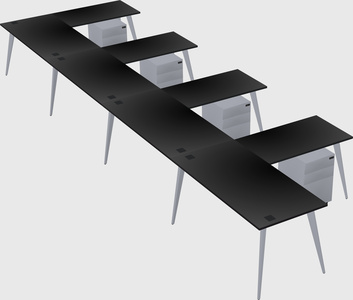 Modern l-shaped office desk