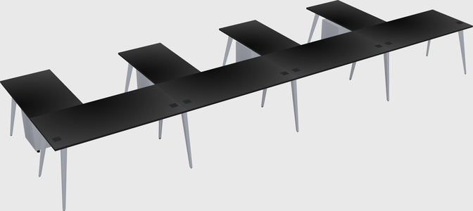 Modern l-shaped office desk