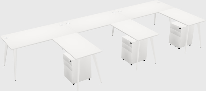 Modern L-shaped Office Desk
