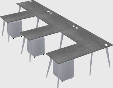 Modern l-shaped office desk
