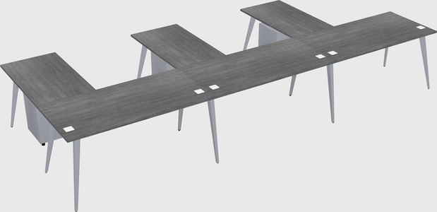 Modern l-shaped office desk