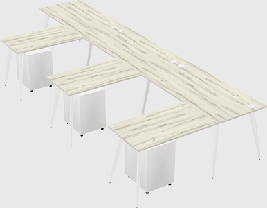 Modern l-shaped office desk