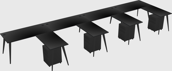 Modern L-shaped Office Desk