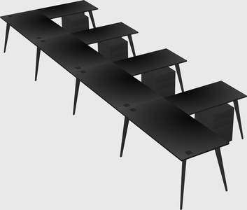 Modern l-shaped office desk
