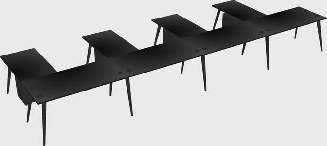 Modern l-shaped office desk