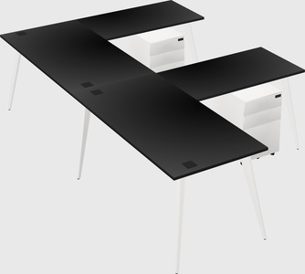 Modern l-shaped office desk