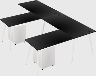 Modern l-shaped office desk