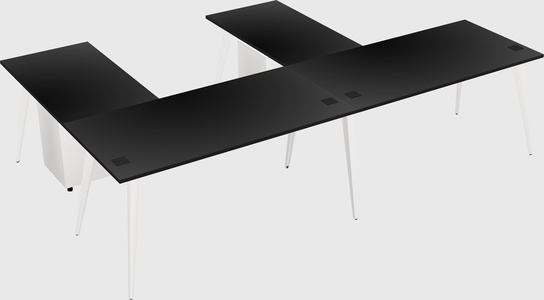 Modern l-shaped office desk