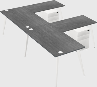 Modern l-shaped office desk