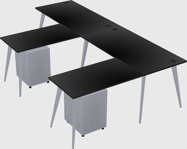 Modern l-shaped office desk