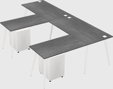 Modern l-shaped office desk