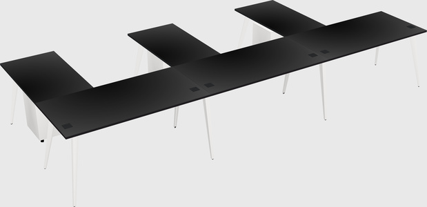 Modern l-shaped office desk