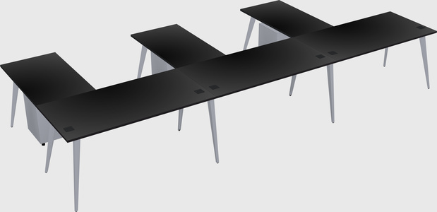 Modern l-shaped office desk