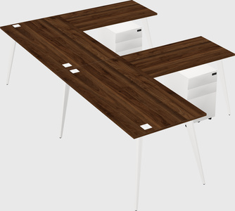 Modern l-shaped office desk