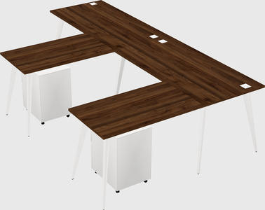 Modern l-shaped office desk