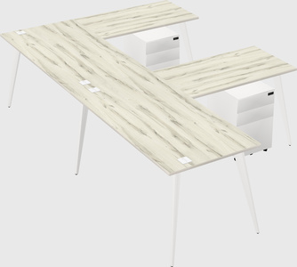 Modern l-shaped office desk