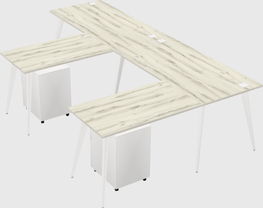 Modern l-shaped office desk