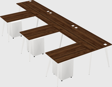 Modern l-shaped office desk
