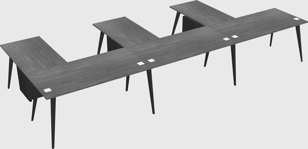 Modern l-shaped office desk