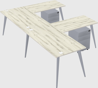 Modern l-shaped office desk