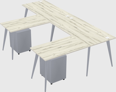 Modern l-shaped office desk
