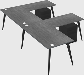 Modern l-shaped office desk