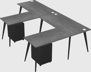 Modern l-shaped office desk