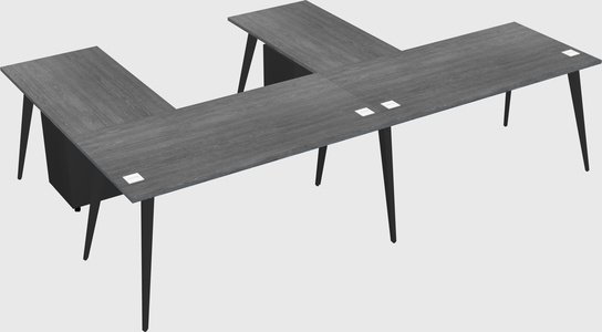 Modern l-shaped office desk