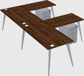 Modern l-shaped office desk