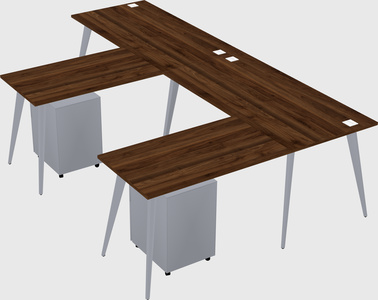 Modern l-shaped office desk