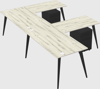 Modern l-shaped office desk