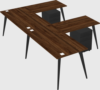 Modern l-shaped office desk