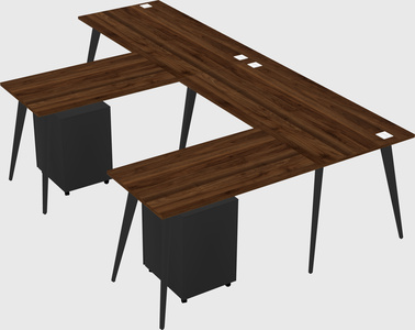 Modern l-shaped office desk