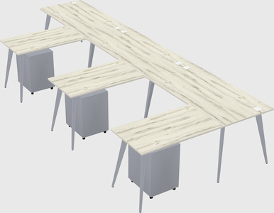 Modern l-shaped office desk