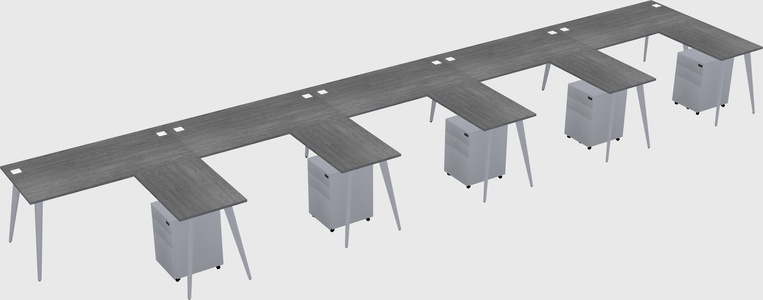 Modern L-shaped Office Desk