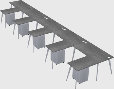 Modern l-shaped office desk