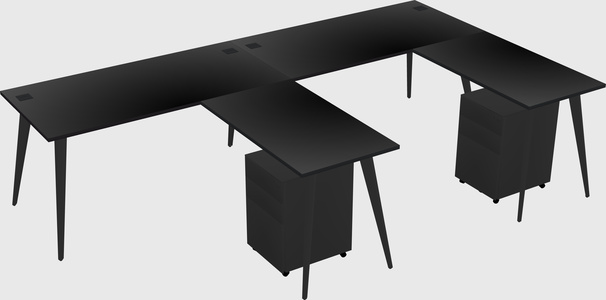 Modern L-shaped Office Desk